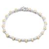 Silver Bracelet with Cubic Zirconia, Product Weight 16.36 G (2197997)