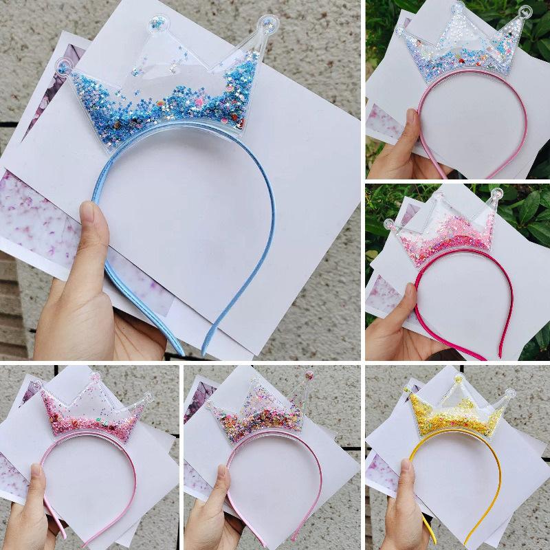 1PCS Cute Glitter Cat Ear Hair Bands for Girls Crown Colorful GirlsParty Headwear Kids Fashion Hair Accessories  FDr09