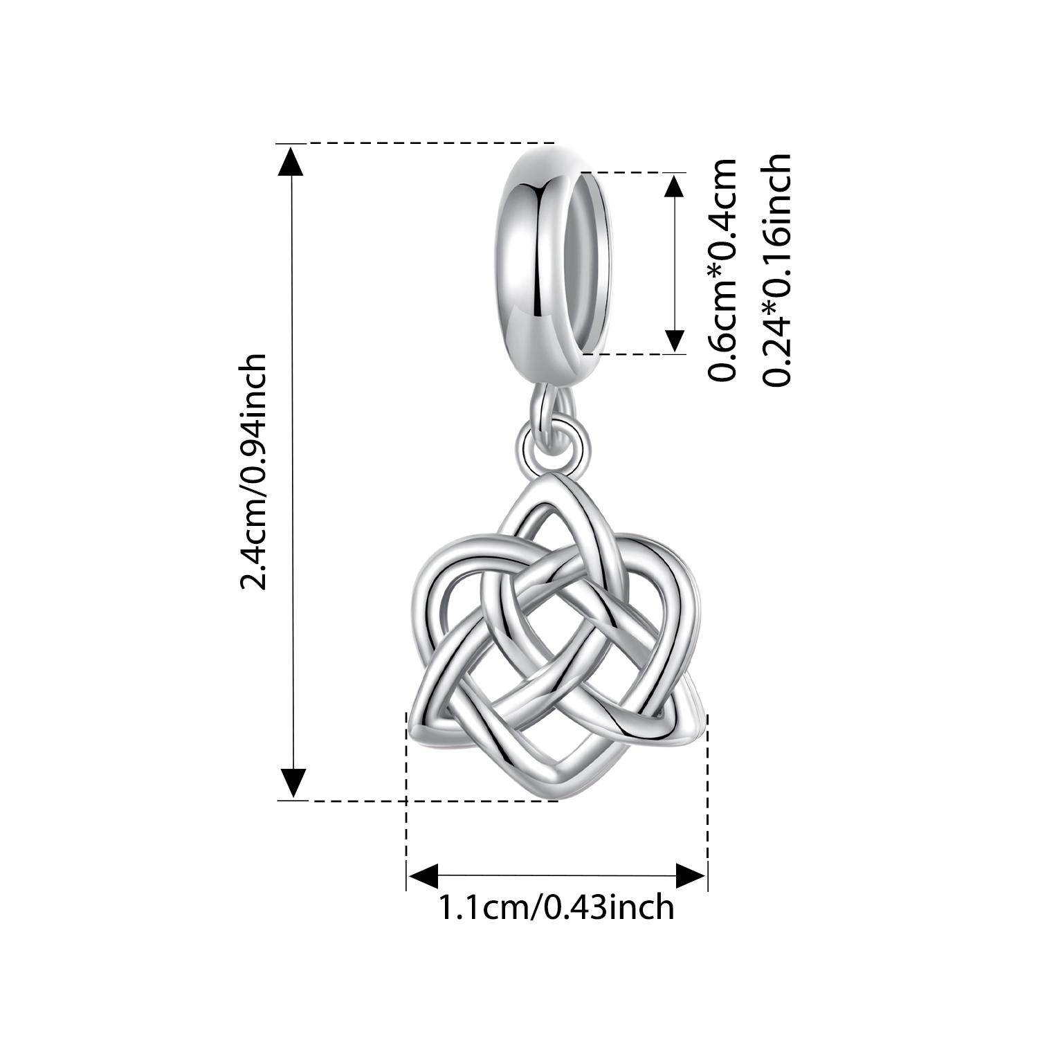 

WOSTU 925 Silver Hollow Celtic Knot Charms Snake Pendant Oxidized Love Beads Fit Bracelet DIY Necklace Jewelry
