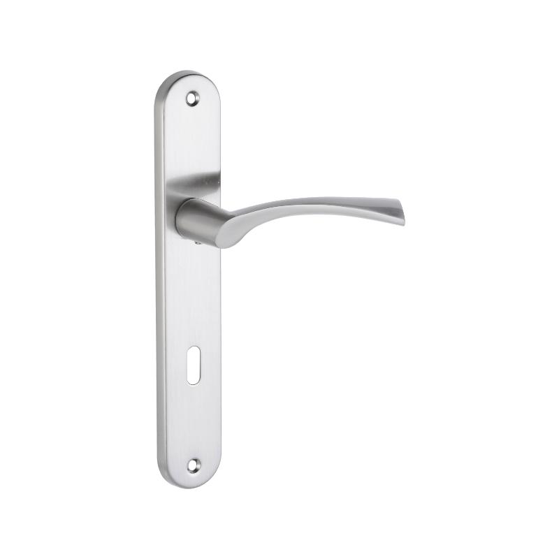 Door Handle on Long Plate Noa Satin 72