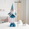 Window Scene Christmas Decoration Telescopic Doll New Blue Christmas Snowman Xmas Ornament