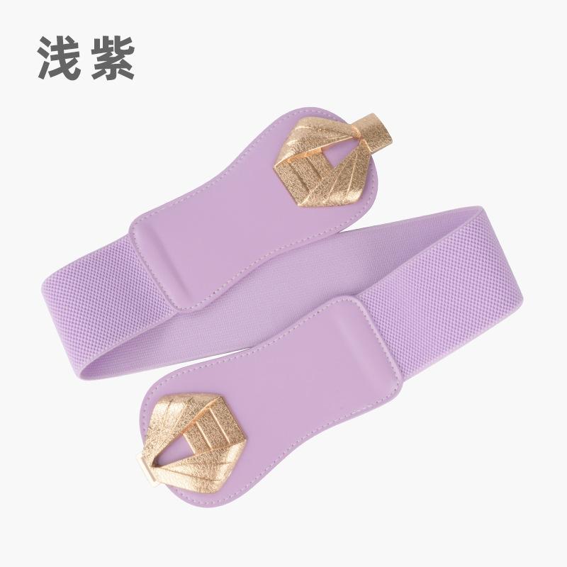 

Широкая версия Эластичный пояс-корсет Женский персонализированный костюм Платье Декоративный Темпераментный пояс Эластичный пояс Кожаный Женский пояс светло-фиолетовый
