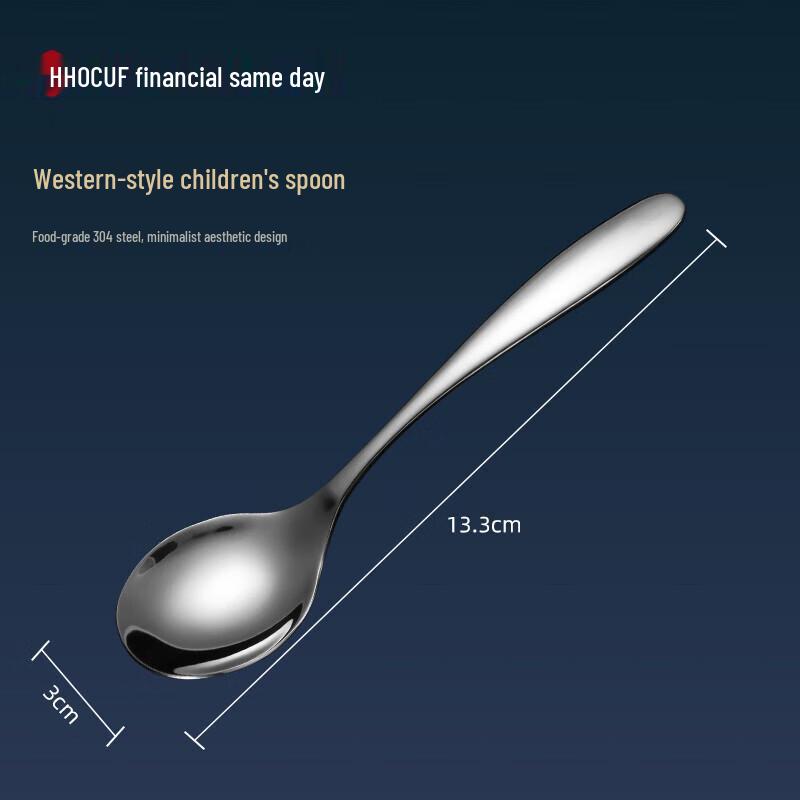 HOCUF 304 Stainless Steel Kids  Spoons - 5 Pack