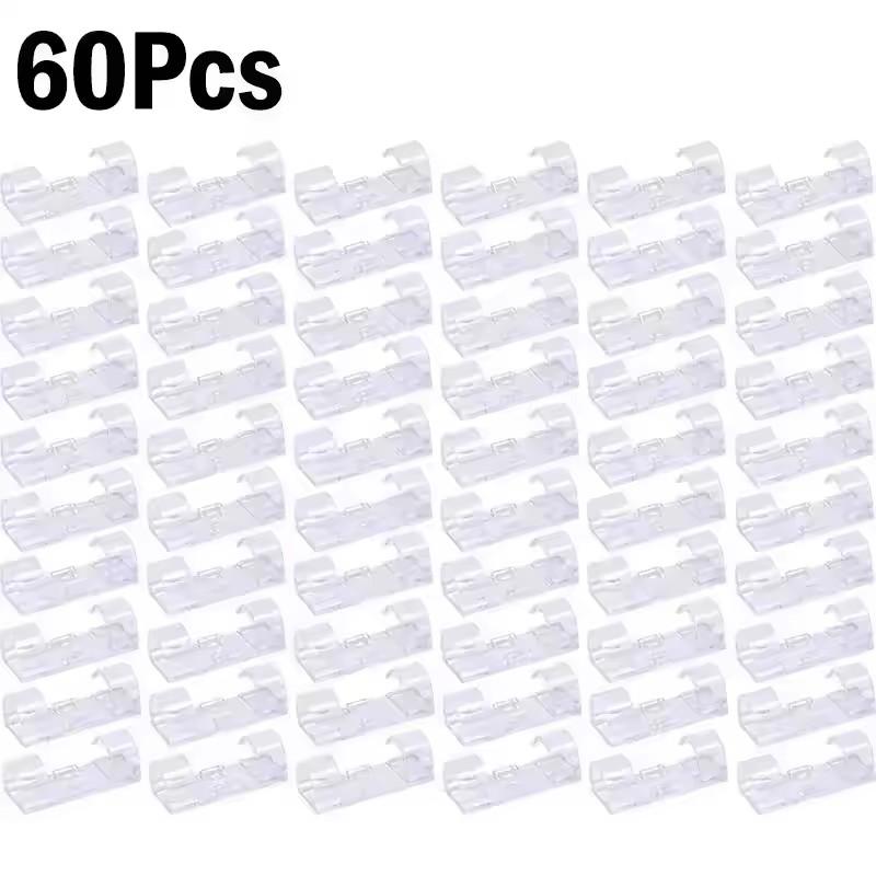 Cable Clips Organizer Drop Wire Holder Cord Management Self-Adhesive Cables Manager Fixed Clamp Wire Winder For Home Office Car