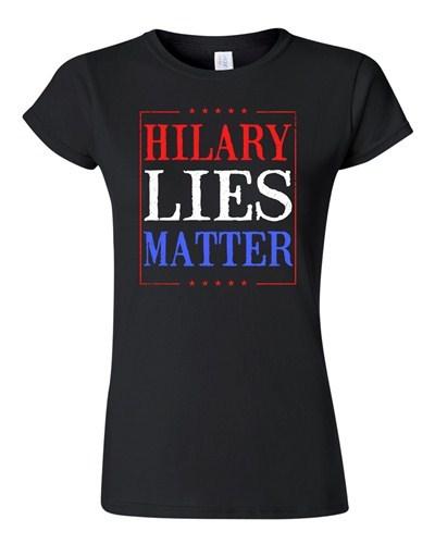 Junior Hillary Lies Matter President Election Political Campaign DT T-Shirt Tee Unisex T-Shirt XXL