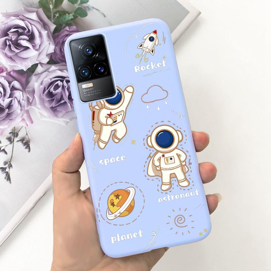 For Vivo V21e Case Vivo V21E 4G V 21E V2061 Lovely Cartoon Candy Color Soft Silicone TPU Phone Back Cover