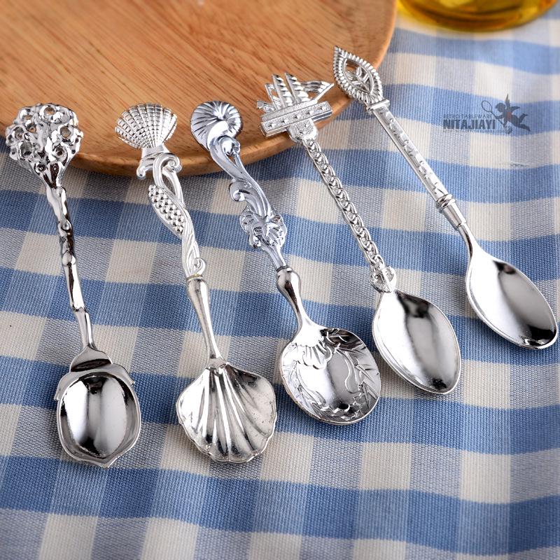 Western Cutlery 5-Piece Colored Coffee & Dessert Spoon Set