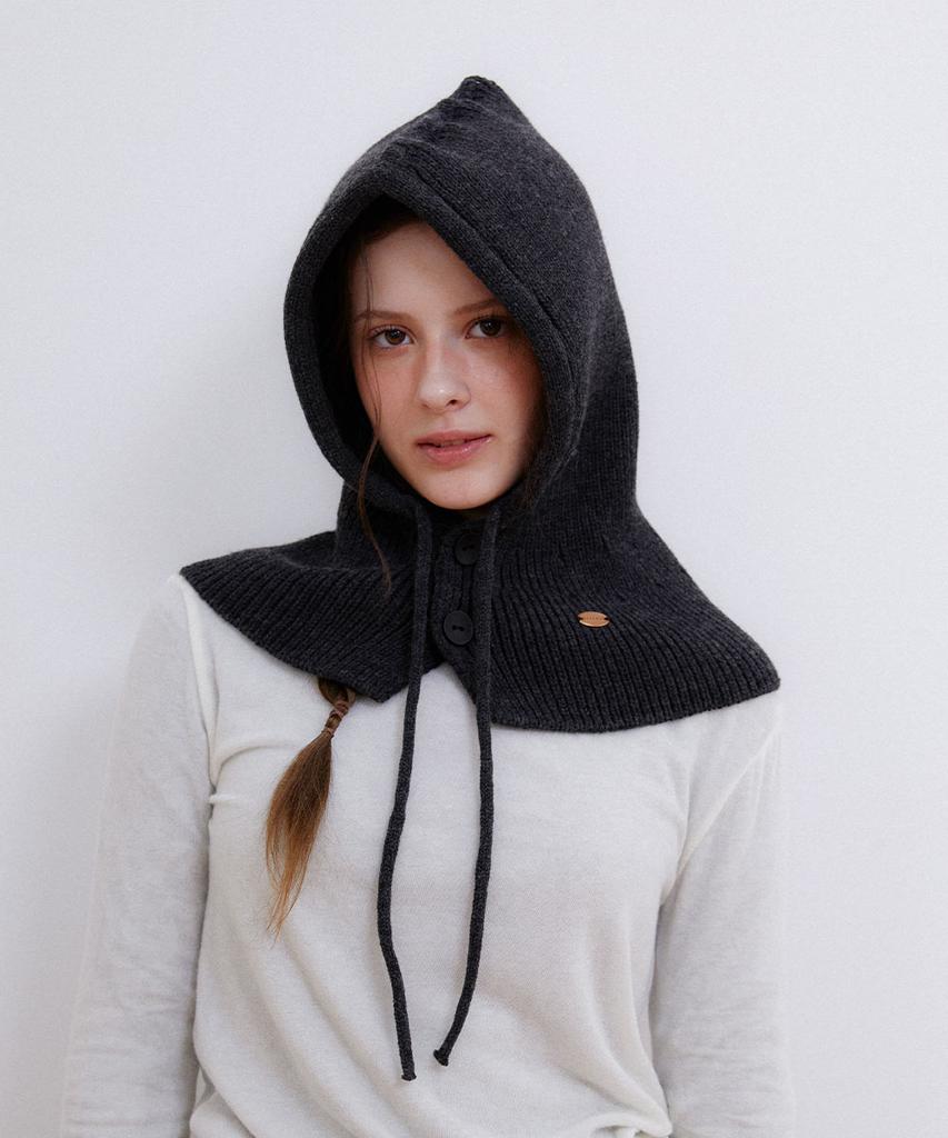 Hallen Two Button String Balaclava (C056_Charcoal)