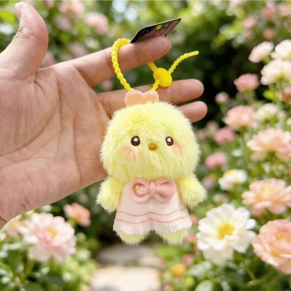 Small Size Plush Toy Keychain Fluffy Plush Doll Keyring Cute Plush Hanging Doll Bag Decor