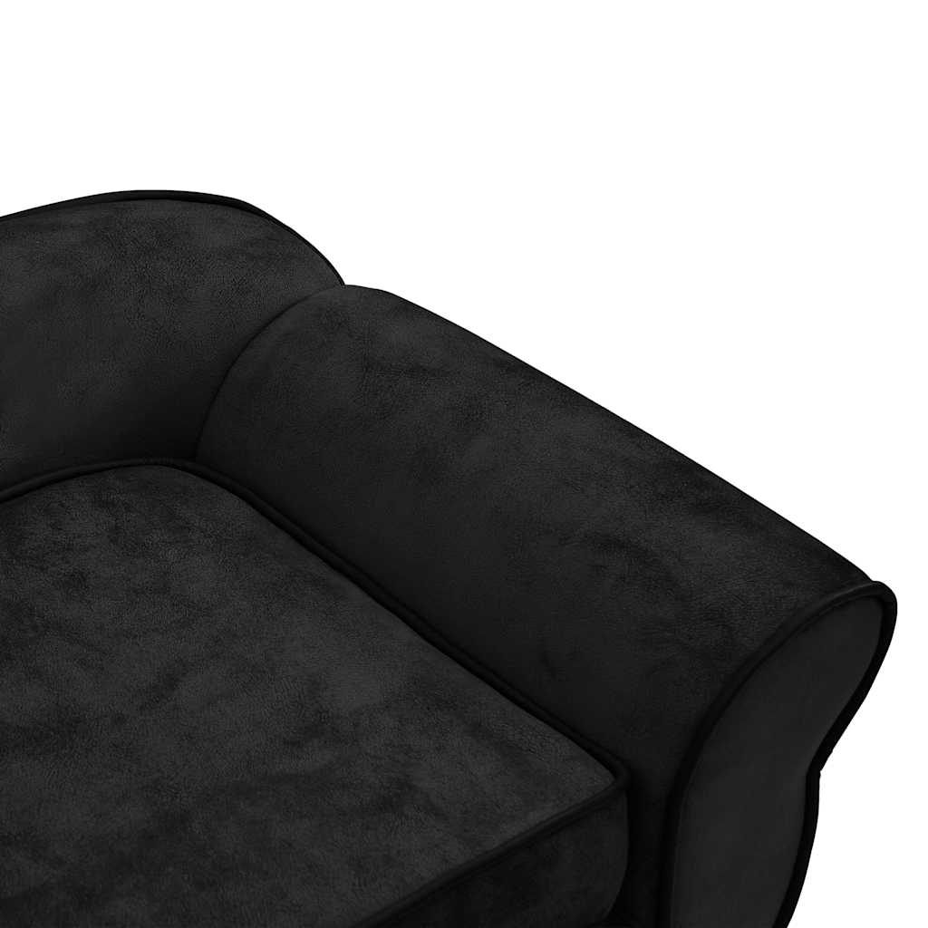 Pet Sofa for Dogs Black 72 x 45 x 30 cm Plush