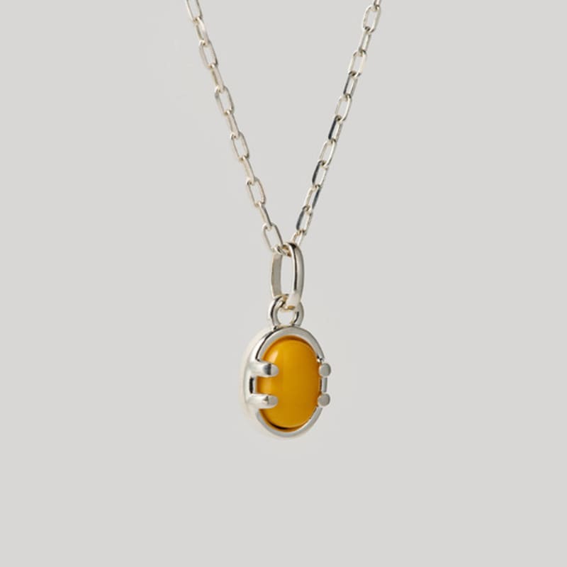 

Liersi Minue Amber Necklace Silver(pure) - 44cm