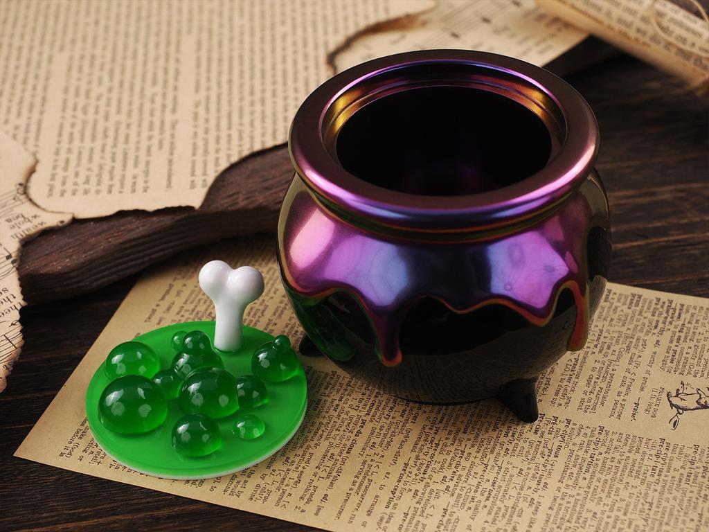 3D Halloween Witch Cauldron Silicone Mold DIY Creative Pumpkin Storage Box Molds Epoxy Resin Jar Casting Candy Container Mould