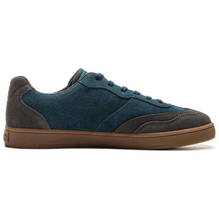 Li Ning Yunchuan Abrasion Resistant, Lightweight, Balanced Low top German Army Trainers Men's Blue Gray AGCV099-3