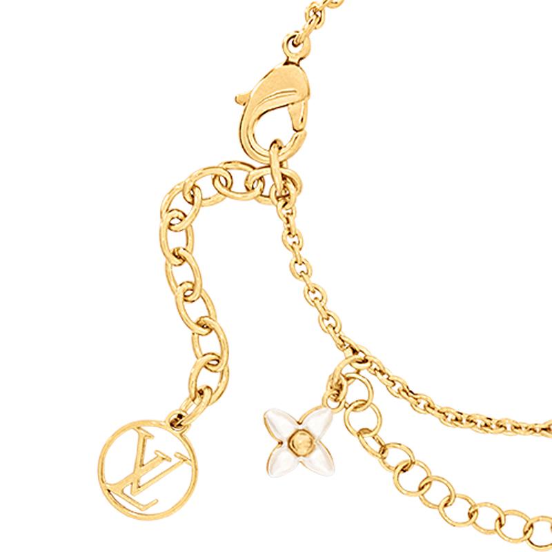 Louis Vuitton Floragram Lv Letter Decoration Metal Bracelet Women bracelet Gold M0940A