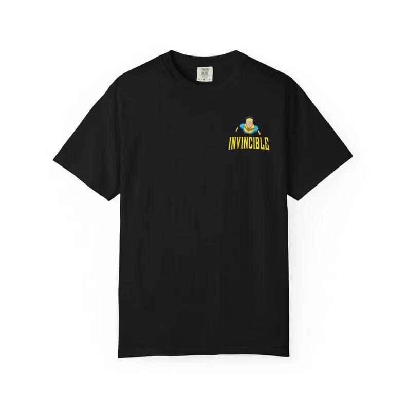 Invincible Logo T-shirt | Superhero Chest Graphic Invincible Merch XXXL