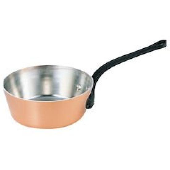 Wadasuke Seisakusho Copper Extra Thick Pot with Tapered Iron Handle, 15cm, 3442-0152