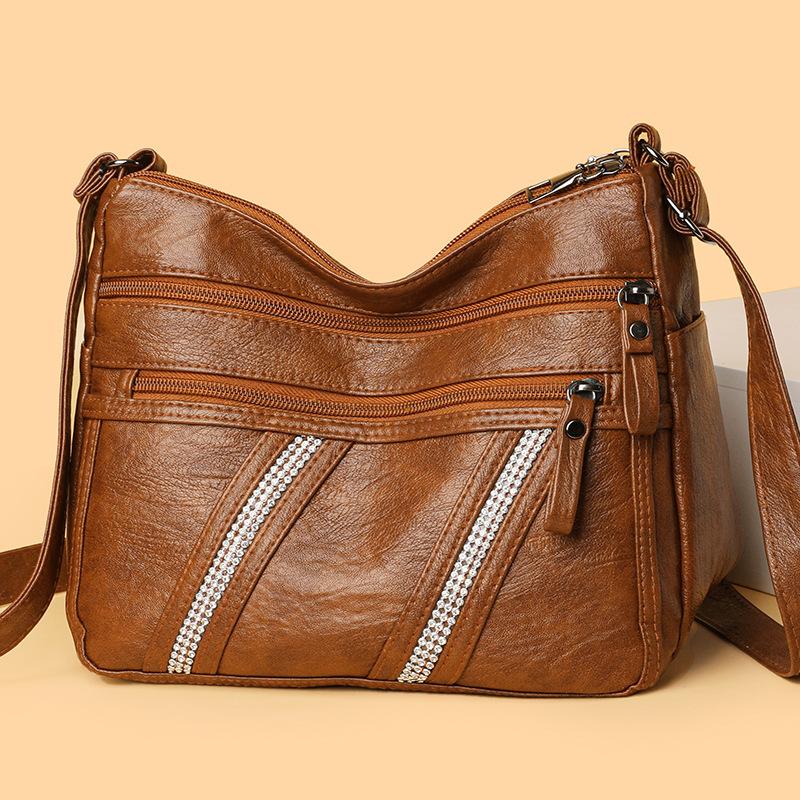 Crossbody Bag Women's Bag Retro Multi-layer Shoulder Small Square Bag