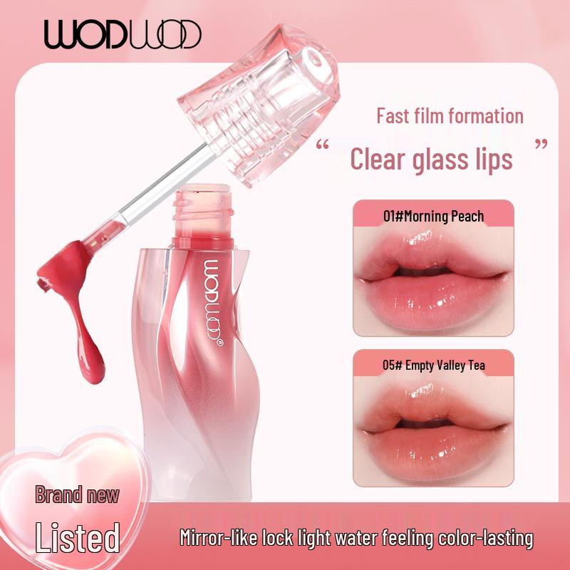 WODWOD Silky Smooth Long-Lasting Lip Glaze: Natural Nude, Light, Non-Transfer, Whitening Gloss.