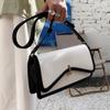 French Niche Design Color Contrast All-Match Crossbody Bag Women  New Light Luxury Fashion Square Bags Texture Shoulder Pack