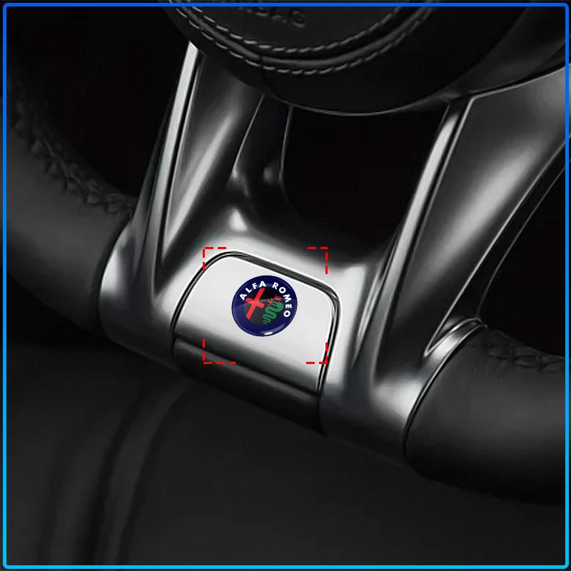 14mm Car Remote Key Fob Emblem Badge Radio Button Sticker For Alfa Romeo 147 159 156 Giulietta Giulia Mito Spider Alpha Nheadrest