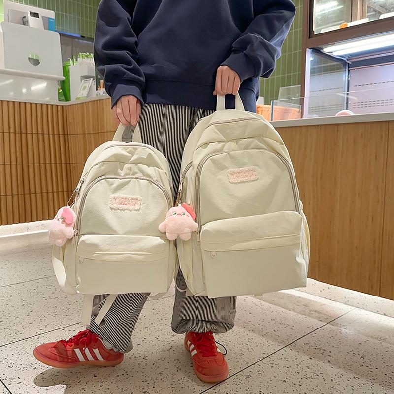 Schoolbag High Value Ins Style Schoolbag Female Junior High School Girl High School College Student Backpack Lightweight Simple Small Fresh Backpack