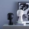 Nordic Style Creative Human Head Model Ceramic Vase Round Hole Flower Arrangement Home Living Room Decoration Flower Vase