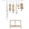 7Pcs Set Bird Chewing Toys Hanging Cage Swing Parrot Standing Climbing Toy