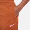 Nike Color Block Logo High Waist Drawstring Kids Shorts Kids Shorts Dark-Red-Brown FB1327-246