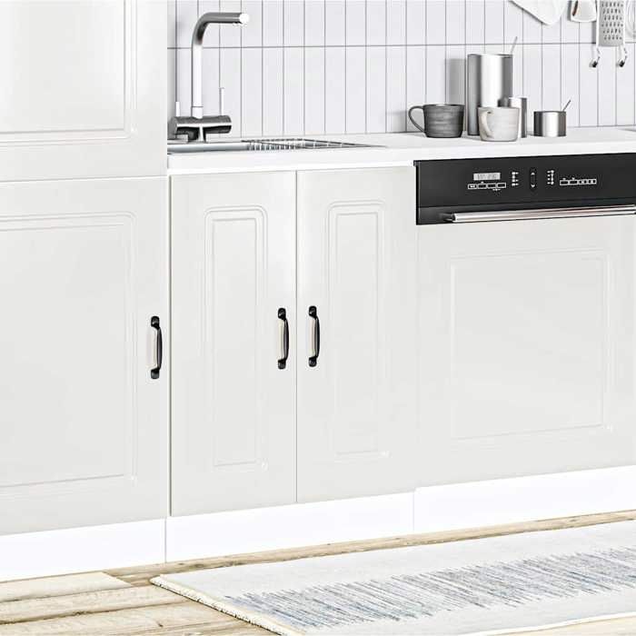 VidaXL Base Cabinet for Sink Kalmar Glossy White 60x46x81.5 Cm, Kitchen Base Cabinet, Kitchen Base Cabinet with Door 853439