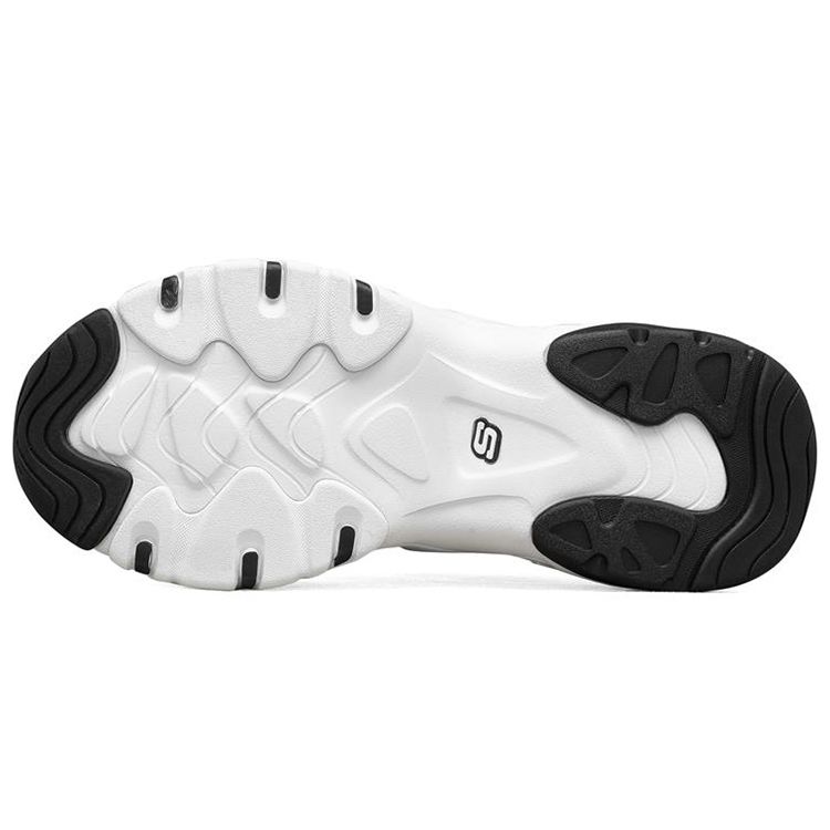 Skechers DLites 3.0 Mesh Fabric Synthetic Leather Sports Low-Top Dad Shoes Men sneaker White Black 237157-WBK