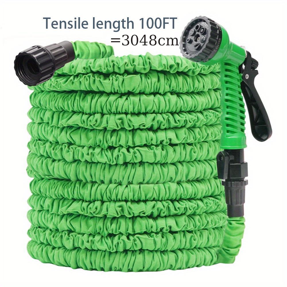 

Садовый автомобильный шланг, гибкий, расширяемый, с двойным латексным сердечником и насадкой для мойки автомобиля, фитинговые соединения 3/4 дюйма Tensile length 3048cm