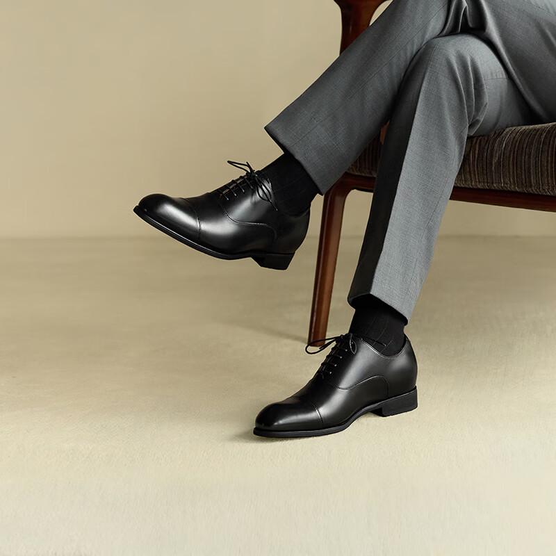 THOM WILLS Men s Formal Height-Increasing Leather Oxford Shoes 7