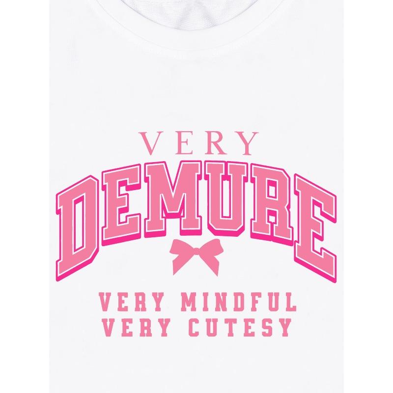 European Size European Size Spring Summer Short Sleeve T-Shirt - Slogan Print Round Neck Blouse, Casual Regular Fit T-Shirt