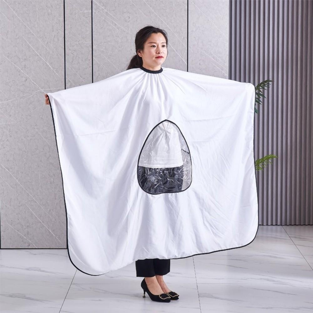Adjustable Buckle Straps Transparent Window Visible Apron Hairdressing Gown Cape Home Use