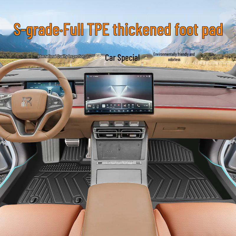 2025 BYD Han L EV/DMP TPE Floor Mats Full Coverage Interior Modification