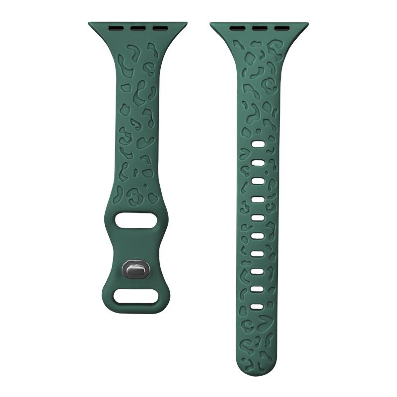 Engraved Strap For Apple Watch Bands 40mm 44mm 41mm 45mm 46 49mm Slim Silicone Bracelet Iwatch Series 9 8 7 3 Ultra 2 Se 10 Band