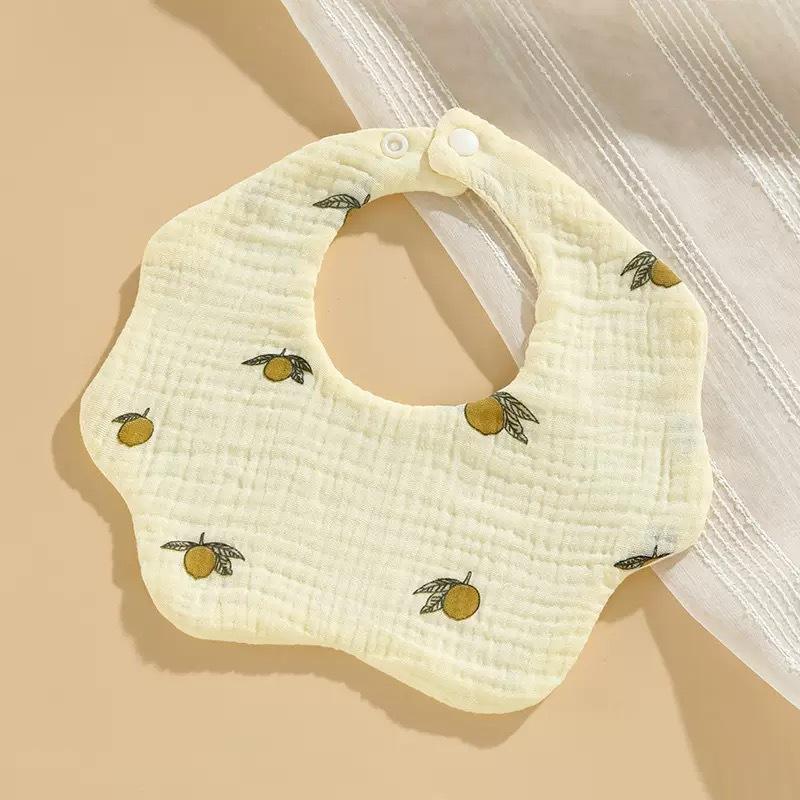 Baby Cotton Gauze Waterproof Bib Soft Breathable Newborn Drool Catcher Gentle On Skin Daily Care Essential For Infants