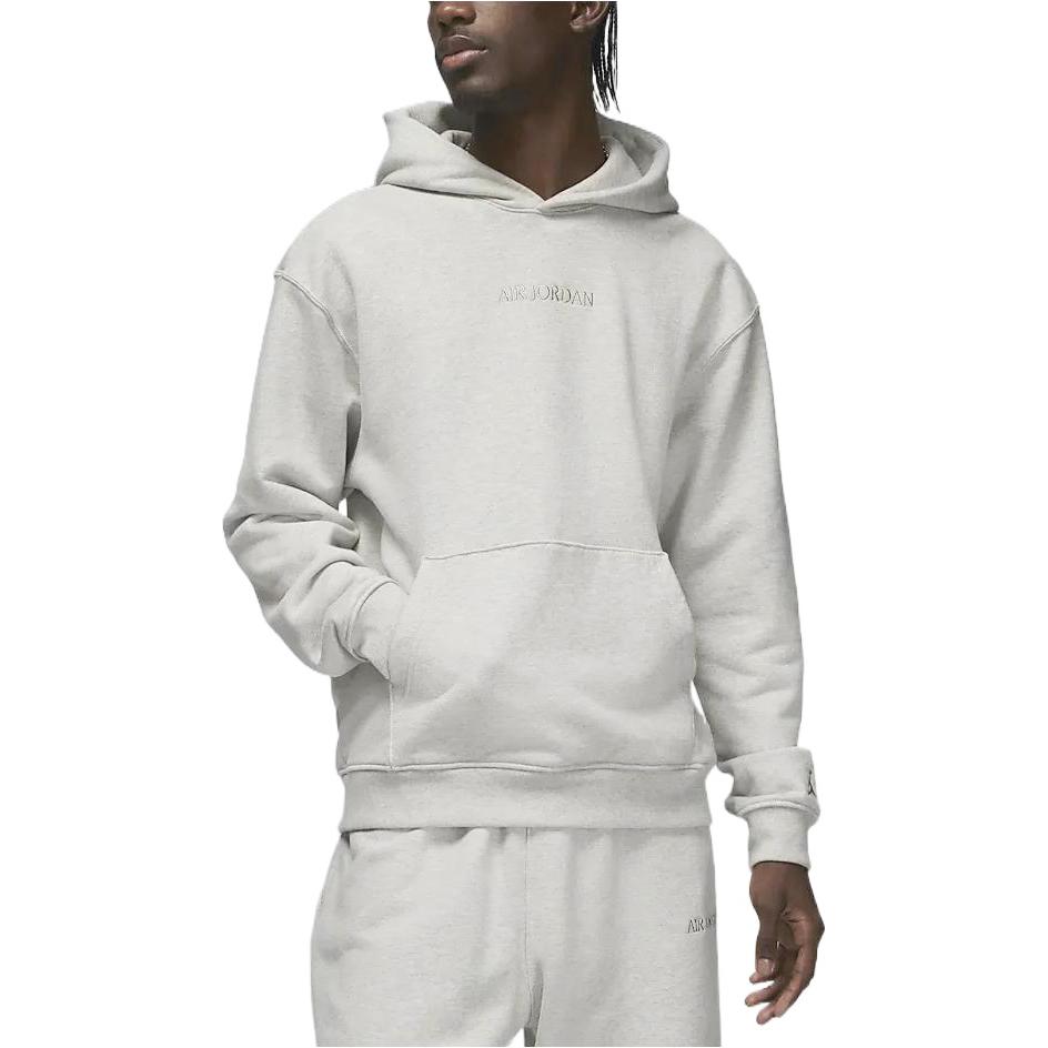 Jordan Wordmark Collaboration Pure Logo Embroidery Hoodie Long Sleeve Men Tops Gray FJ1967-050