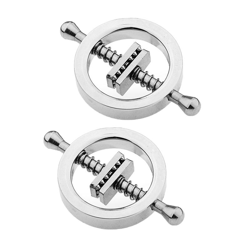 Nipple Clamps Metal Stimulator Role Play 1 Pair Adjustable Breast Spring Clamps Bondage Adult Games Couple Restraint Accessories