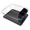 Dish Drying Rack Iron Dish Drainer Rack with Utensil Holder for Kitchen Counter Sink Spoons and Forks