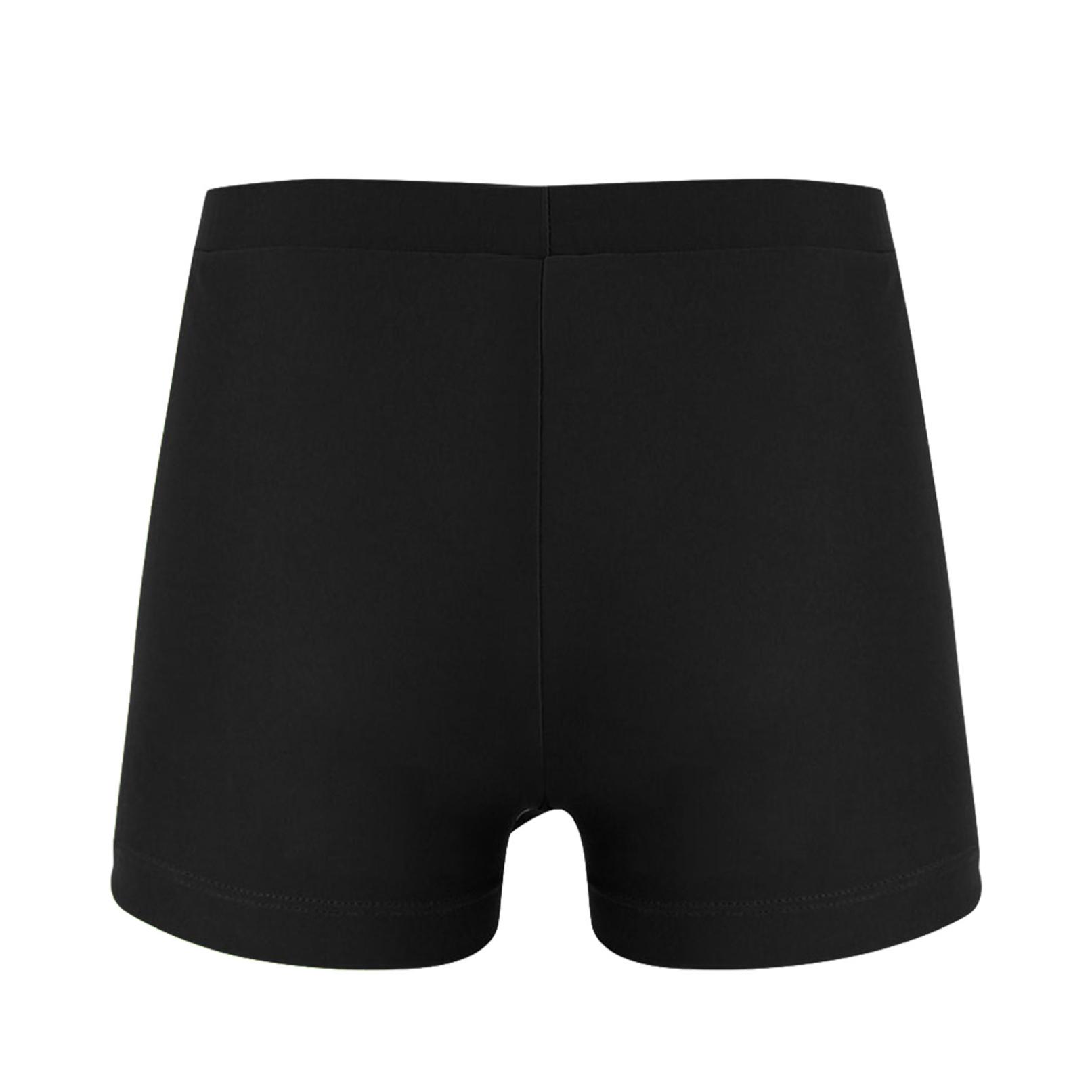 

Одноколірні еластичні танцювальні шорти для дітей і дівчаток, літній пляжний одяг, шорти для плавання, низ 5-6 Years чорний