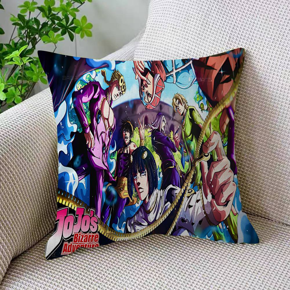 Anime J-JoJo Japan Cushion Cover Pillowcase Upholstery Sofa Throw Pillow Home Decor Pillowcas