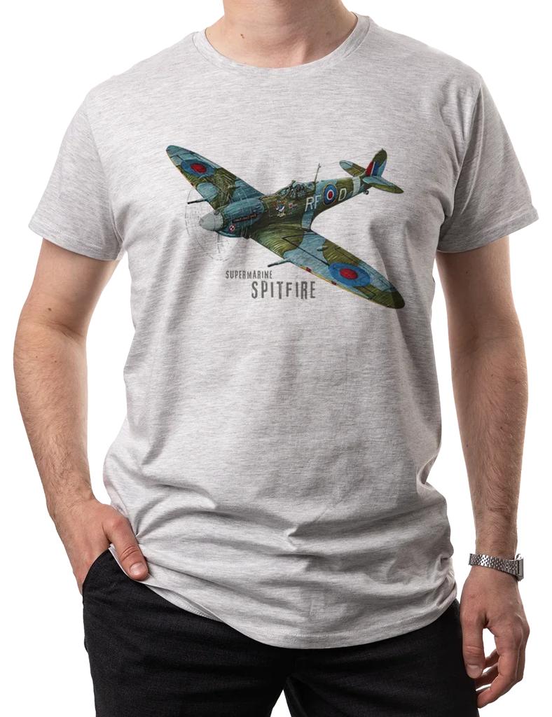 RAF Supermarine Spitfire Fighter TShirt 100 Cotton ONeck Summer Short Sleeve Casual Mens Tshirt Size S3XL