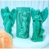 Wings Goddess Scented Silicone Candle Mould DIY Prayer Angel Sculpture Gypsum Resin Mold Women Candle Making Supplies Home Decor