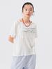 Beams Boy S/S Tee Logo Henley Neck Short Sleeve Women's OFF_WHT FREE