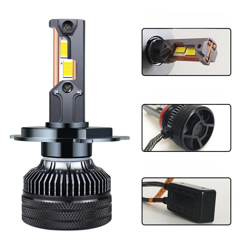 High Power Automotive Laser Led Headlight H7 Super Bright 9005 Modified H11 Far And Near Light H4 Light Bulb 9012 Strong Light H1