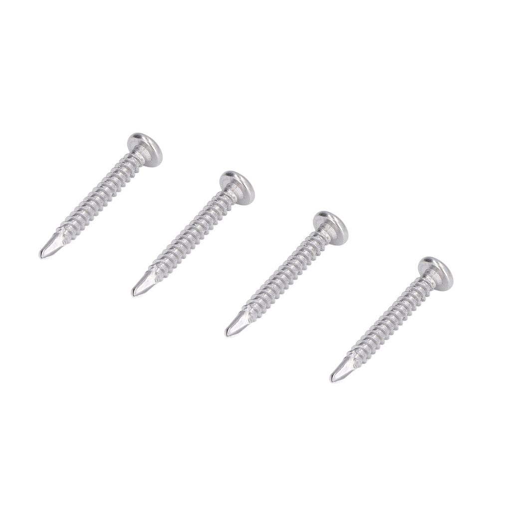 100 Pièces Vis Autoperceuses Acier Inoxydable Cruciforme Tête Ronde M4.2x32 Kit d'Ensemble de Fixations