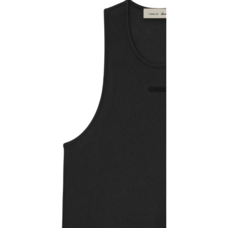 Fear of God Essentials Rib Tank Vintage Black Men Tops 125SP264251F