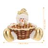 1pc Christmas Candy Baskets Cute Storage Containers Kids Bamboo Desktop Decor Kitchen Holiday Decoration Supplies