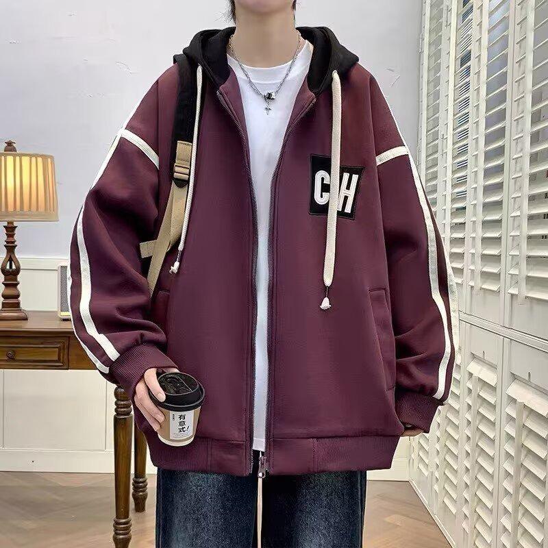 Youth Hooded Jacket: Trendy Hong Kong Style, Junior High School Baseball Design for Spring, Autumn, and Winter